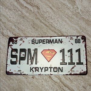 Superman Decorative License Plate